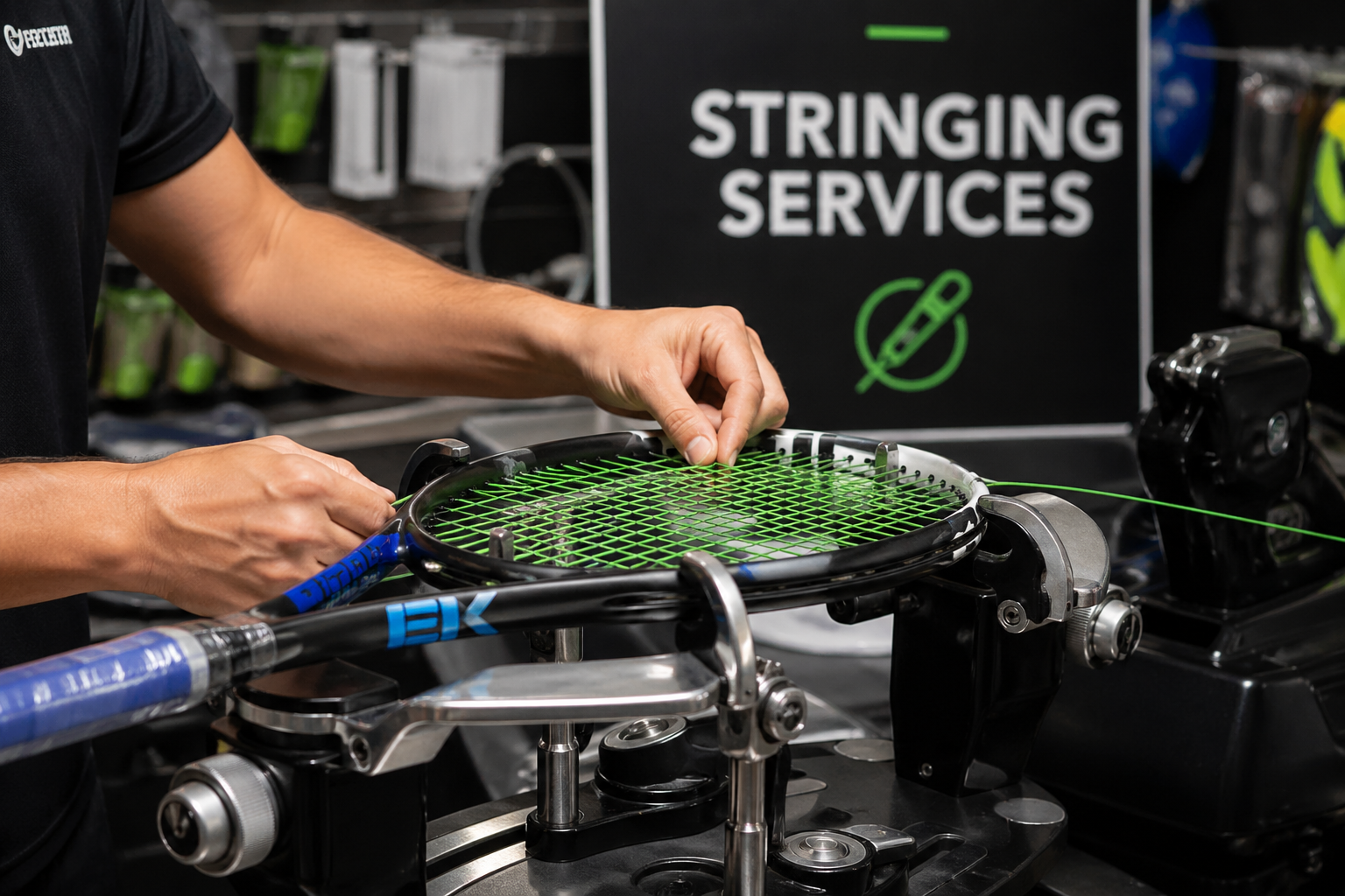 Tennis stringing service